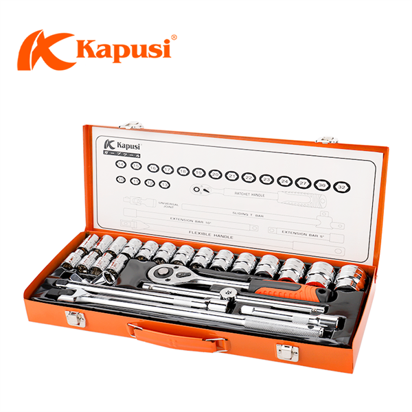 Bộ mở ốc bằng tay Kapusi hộp sắt K-9770 24PC (ốc 10-->32mm) 1/2