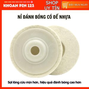 Đĩa nỉ trắng 7P, 100mm