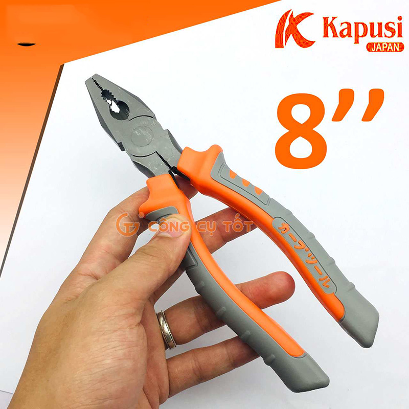Kìm điện kapusi K-8034, 8in Xám