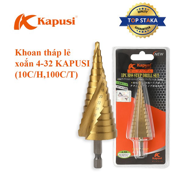 Mũi khoan tháp KPS 4-32 Xoắn K-3239, Đuôi lục giác